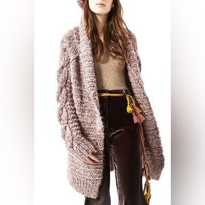 ULLA JOHNSON Alpaca Cardigan Sand
Knit Sweater Size L Aiko